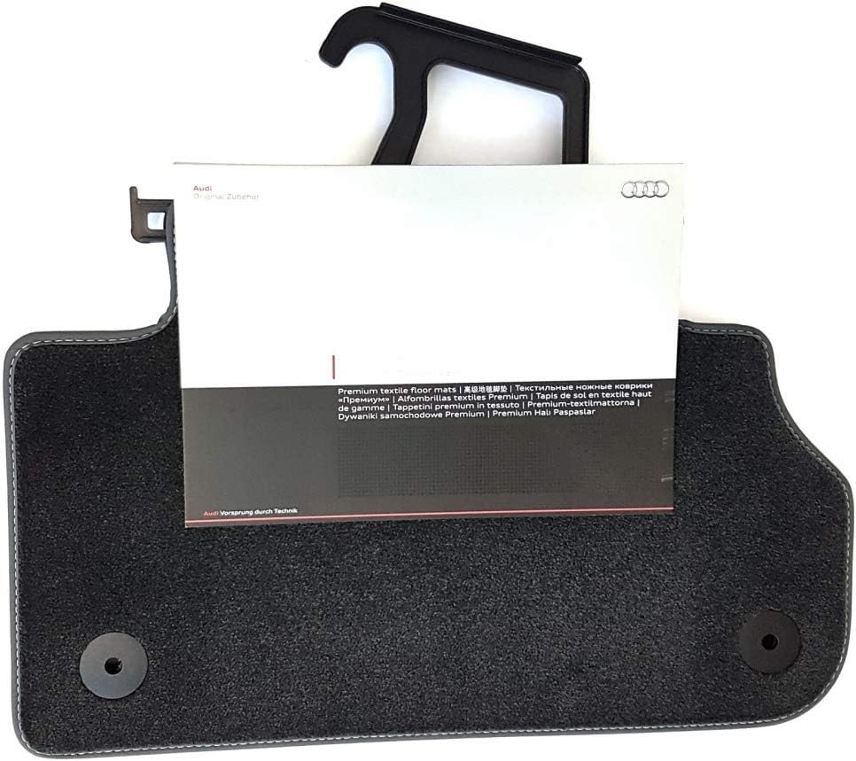 Audi 80A061276MNO Premium Velour Floor Mats Textile Floor Mats 2 x Rear Fabric Mats with Press Stud Fixings