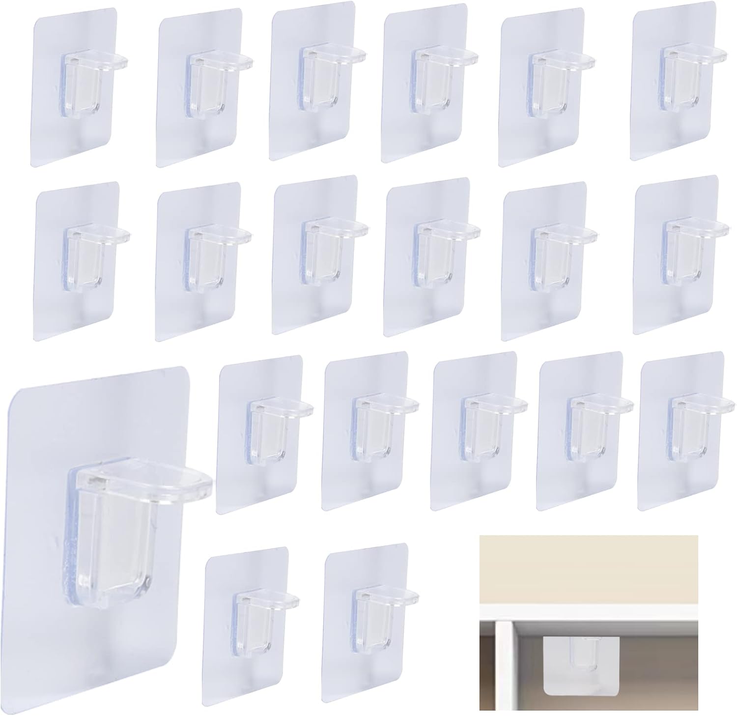 20 Pcs Punch Free Shelf Support Pegs Self Adhesive Pegs Shelf Bracket