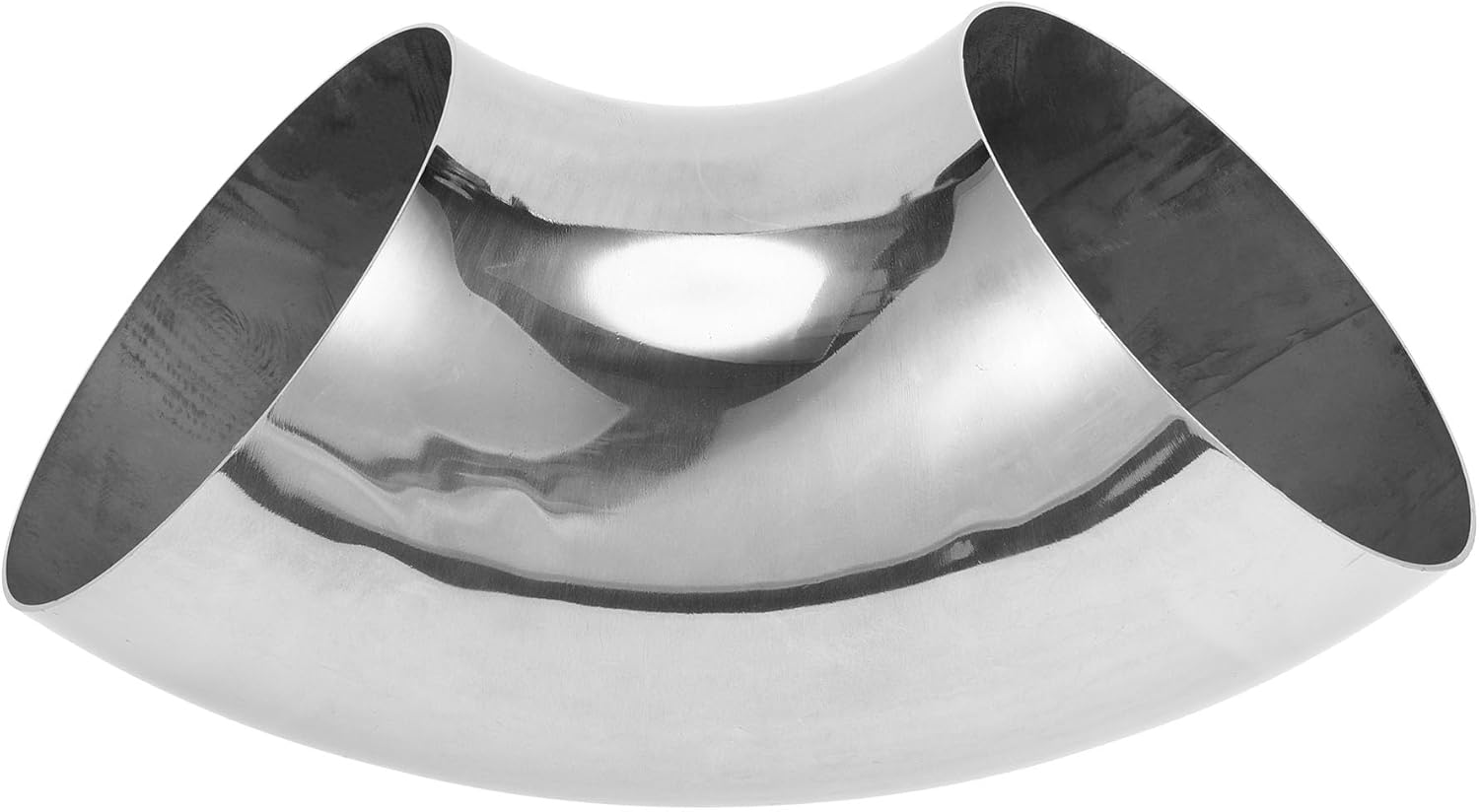 Motoforti 5.5" Inch OD 90 Degree Mandrel Bend Elbow Car Modified Exhaust Pipe Tubing 2mm/14GA Thickness 304 Stainless Steel Bend Tube Stair Handrail Piping 141x325x2.0mm