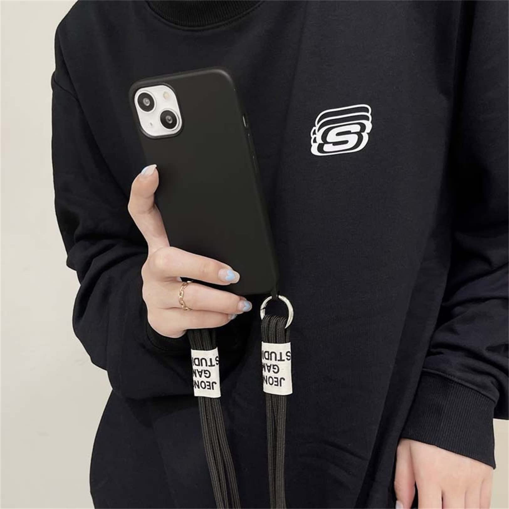 iPhone 13 Custodia in Silicone Trasparente Nero