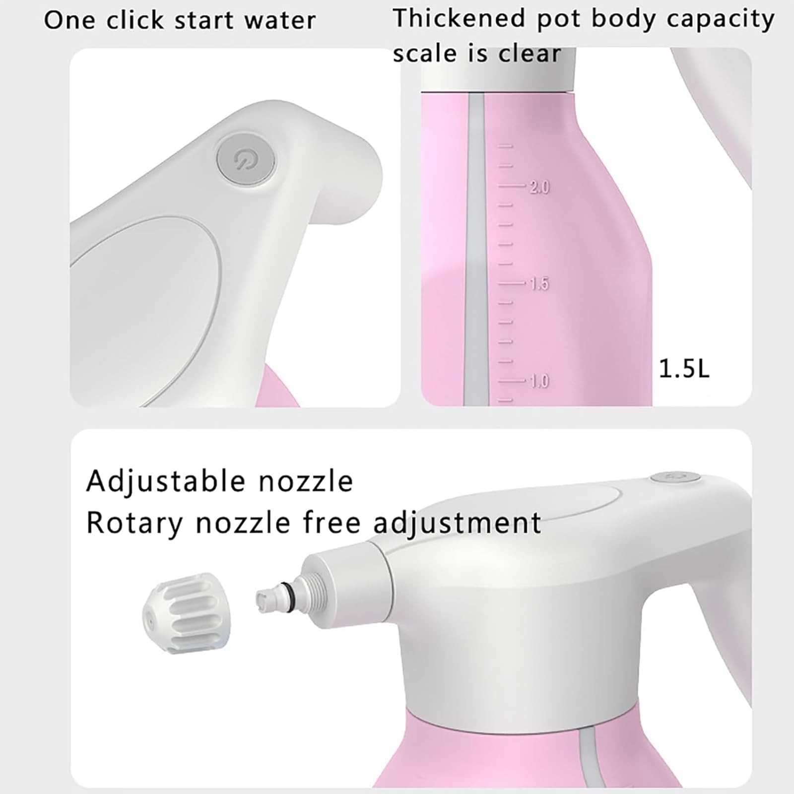 Spruzzatore Automatico Dell'annaffiatoio, Dispositivi Irrigazione dello Spruzzatore Pressione Piante All'aperto Dell'interno, capacità: 1,5L/nenenebc modalità Spruzzatura Regolabile