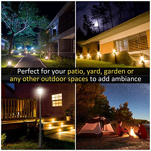 Outsunny 94.5" Solar Lamp Post Light, Dusk To Dawn Vintage Style Street Light, Aluminum Solar Powdered Lamp, Pir Motion Sensor For Garden, Lawn, Pathway, Driveway, Black #TOP6