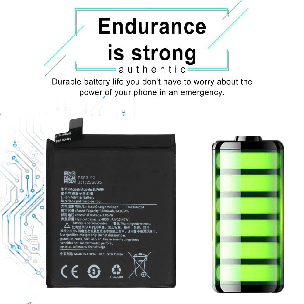 DDONG Replacement Battery BLP699 for OnePlus 7 Pro GM1917 GM1915 GM1910 GM1913 GM1911 Battery Free Adhesive Tool