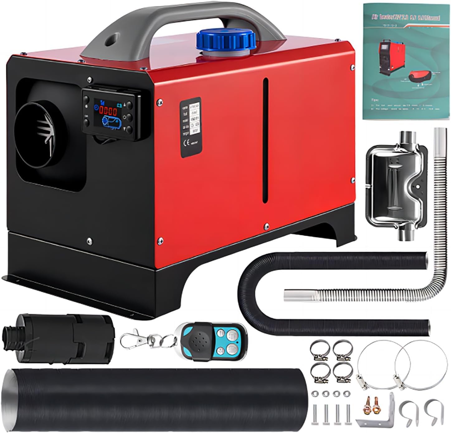 Chauffage diesel 12V 5KW, chauffage à air diesel avec télécommande et écran LCD, chauffage diesel portable à faible bruit et à chauffage rapide pour voitures, camping-cars, fourgonnettes, remorques,