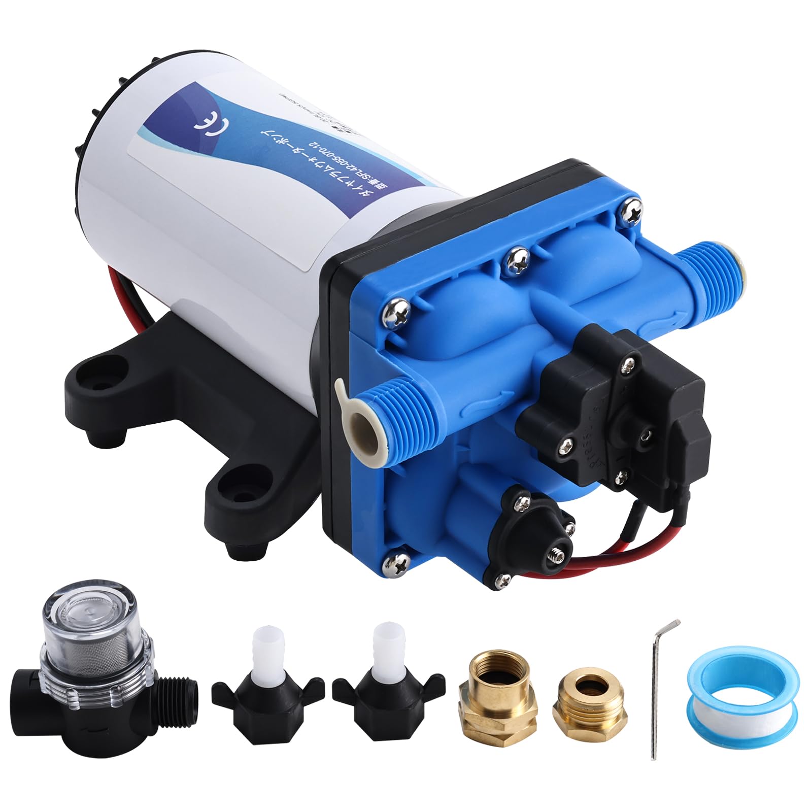 Amazon | YueYoiTo 排水ポンプ DC 12V ダイヤフラムウォーターポンプ