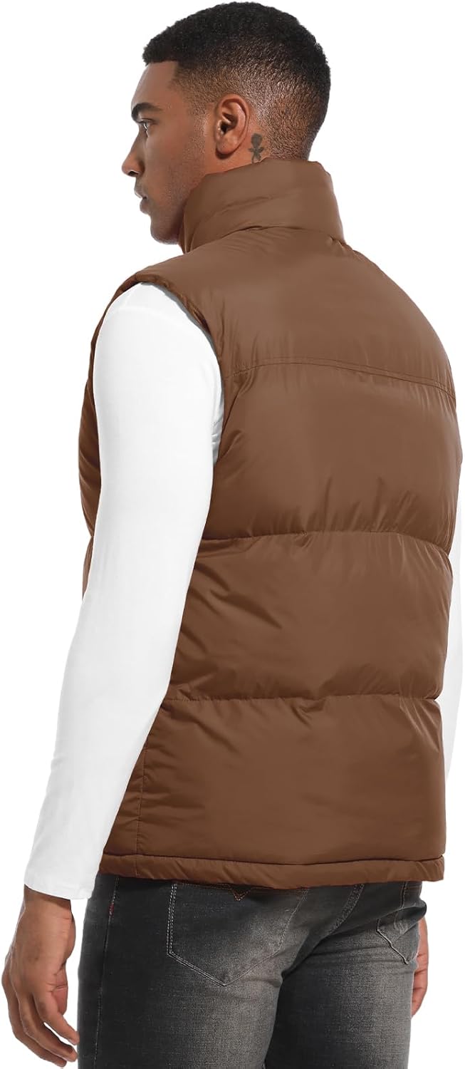 Men's Puffer Vest Sleeveless Jacket Outdoor Winter Warm Lightweight Quilted Outerwear Vest M to 3XL - Image 2