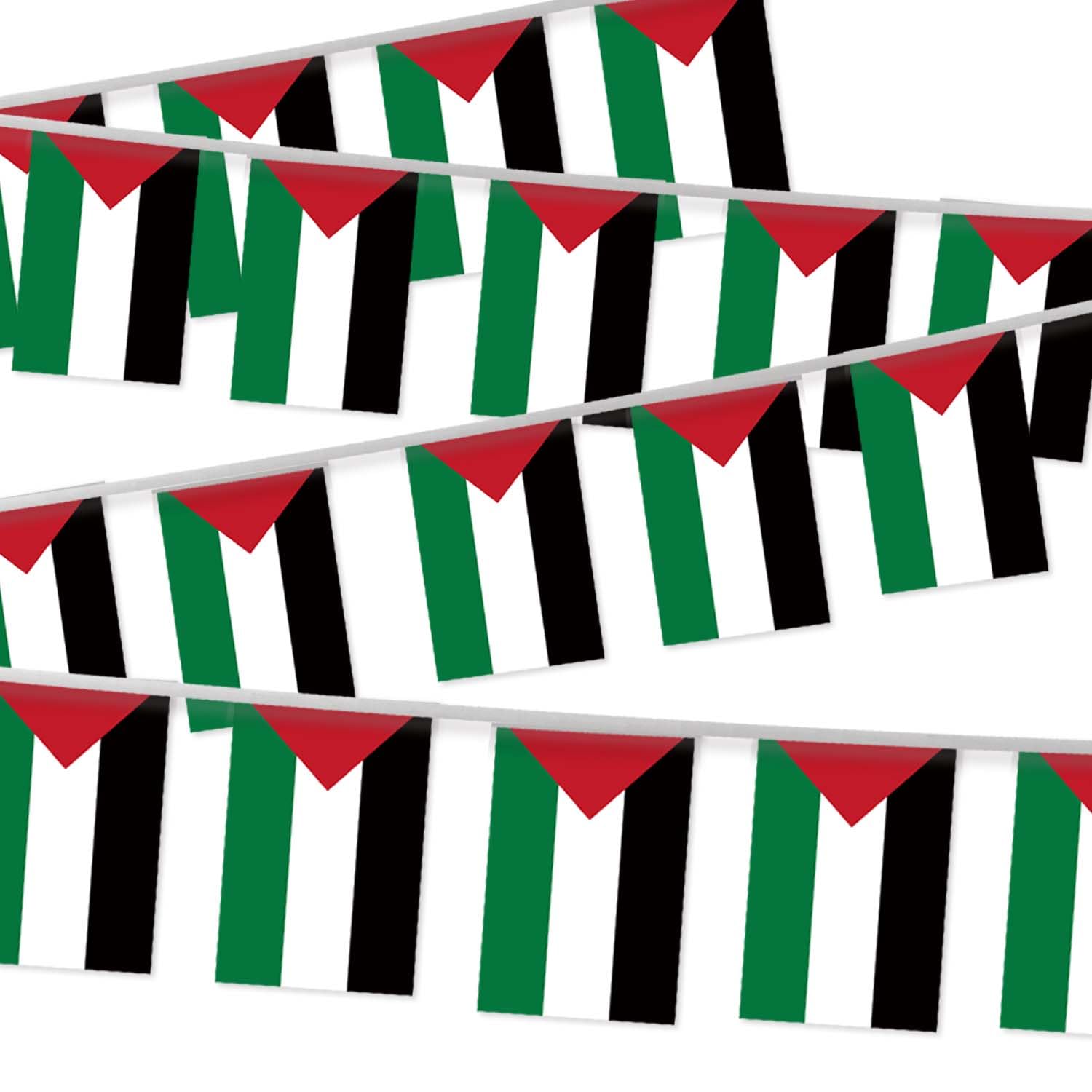 32FT Palestine Pennant Small Flag Bunting,30 PCS Mini String Banner Stripes Palestinian Decor Rectangle for Holiday Restaurant Home Party School โ image 1