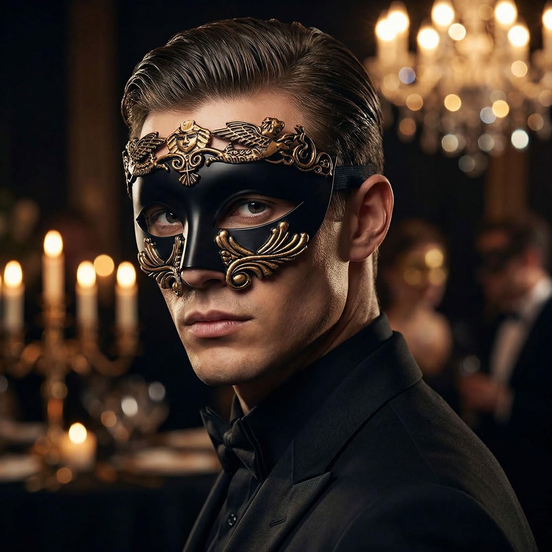 SHIFANQI Masquerade Mask for Men Vintage Venetian Mask for Halloween Costume Parties, Masquerade Balls, Mardi Gras - Image 4