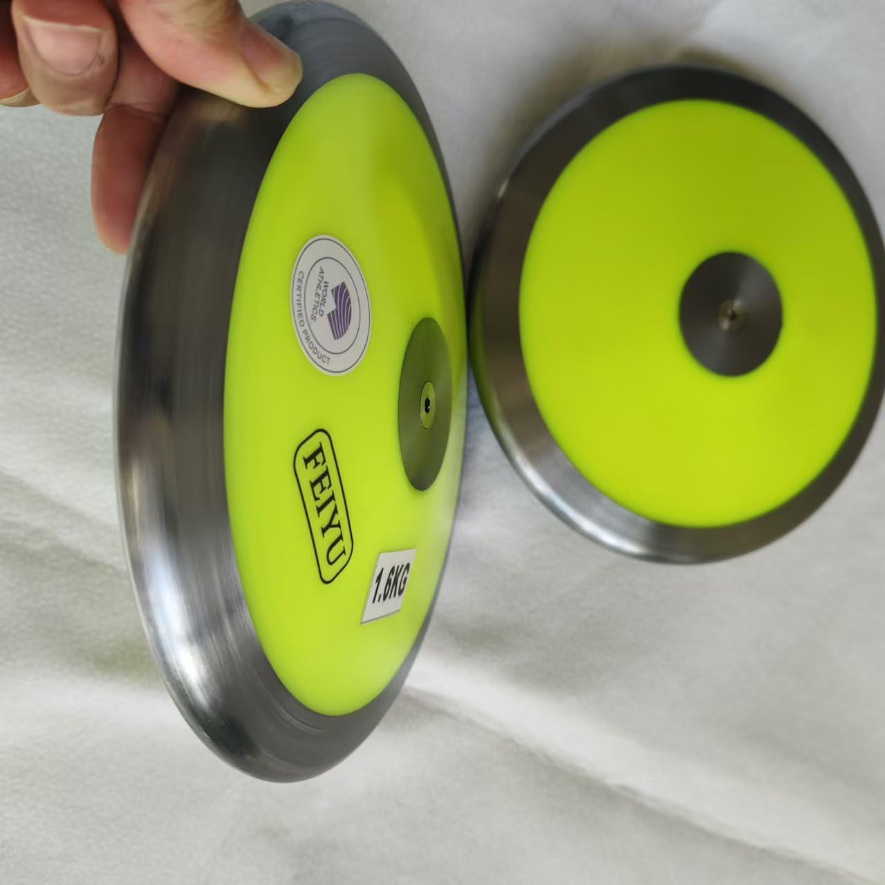 Discus 73% Rim Weight with WA(IAAF) Certified- Medium Spin Discus Throw for Outdoor Sports Track & Field Discuses 1.6KG High School and Colleges Competition
