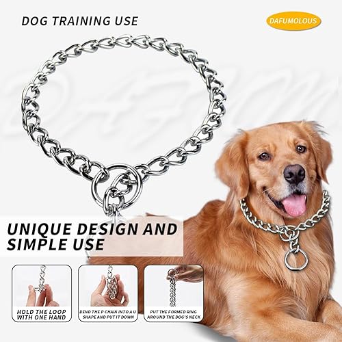 Miniatura 2 de DAFUMOLOUS Collar de perro, collar de estrangulamiento de martingala para perros, 20 pulgadas, collares de perro de 0.157 in para perros medianos