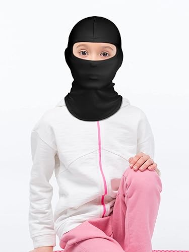 Miniatura 5 de Máscara de esquí para niños, pasamontañas de invierno, resistente al viento, cubierta facial, transpirable, para actividades al aire libre de