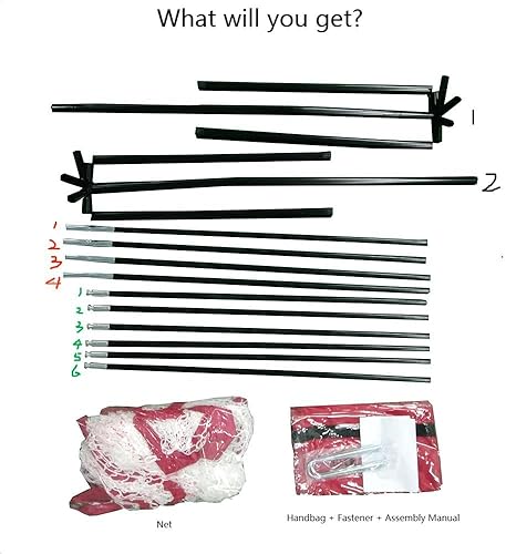 Miniatura 6 de Redes para máquina de pelotas de tenis (10 libras), red de reciclaje de pelotas también para béisbol, golf, cricket (diámetro  2.95 pulgadas),