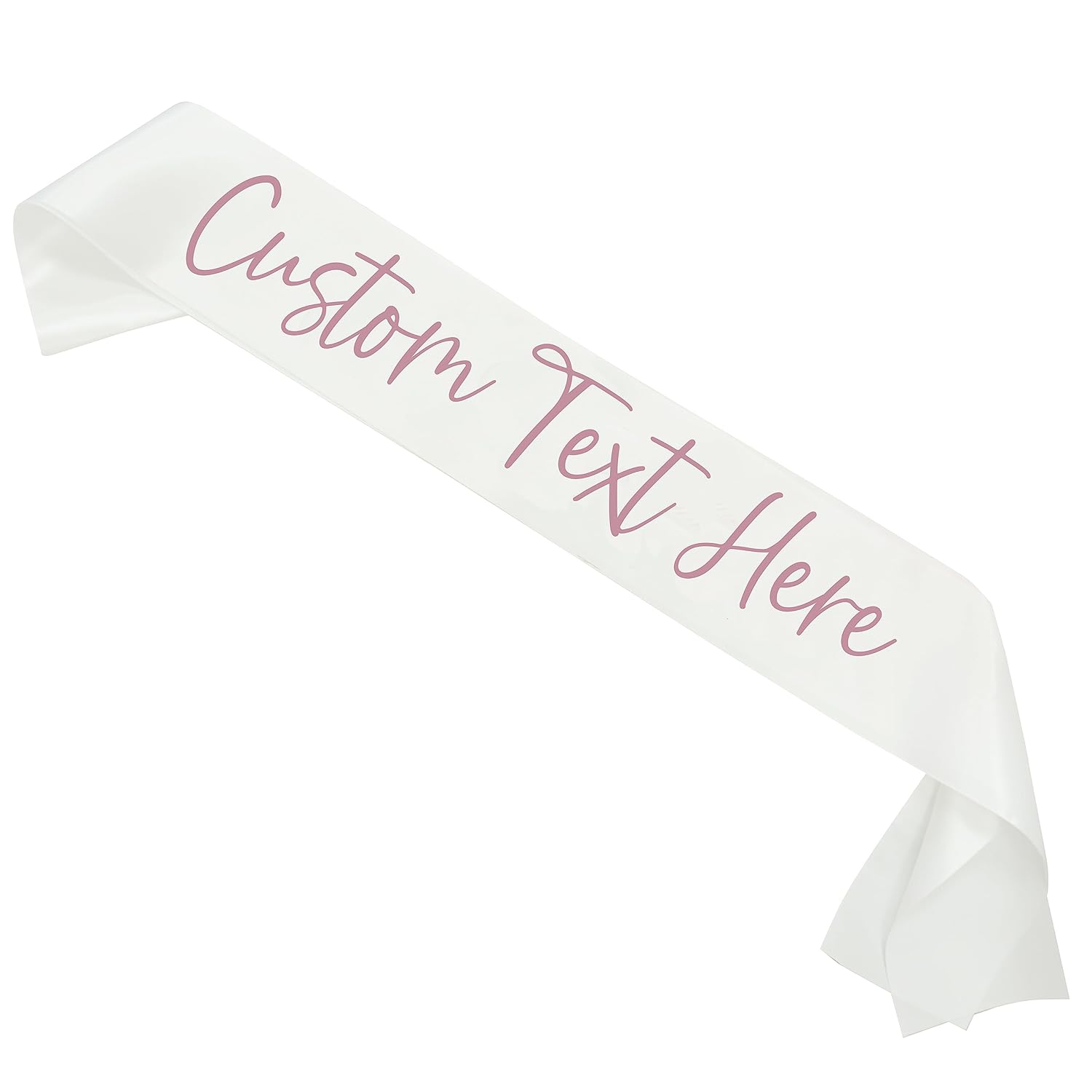 Custom Text Satin Sash | Custom Quote Sash Custom Sash Personalized Sash Birthday Sash Bachelorette Sash Bride to Be Bridal Sash Pageant Sash Thumbnail