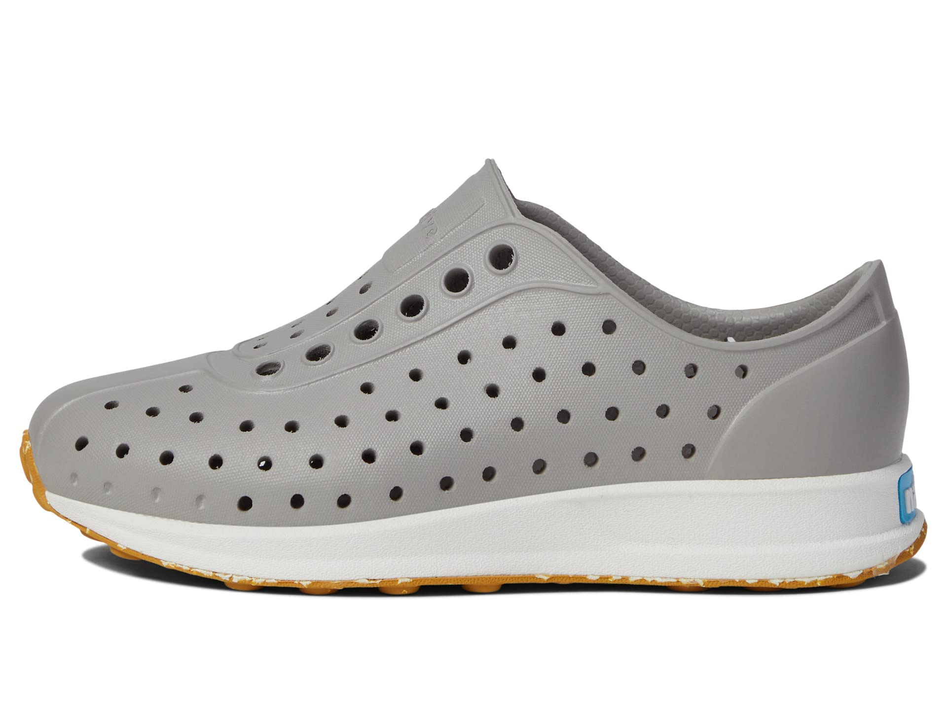 Native ShoesKids Unisex Robbie (Toddler) Kids Robbie (Toddler) - Shoes for Kids - Synthetic Upper - Slip On Closure Pigeon Grey/Shell White/Mash Speckle Rubber 6 Toddler M