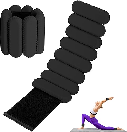 Pesas de muñeca y tobillo para mujer, pesas ajustables para tobillo, pulseras de silicona para entrenamiento de fuerza, pesas de muñeca y tobillo