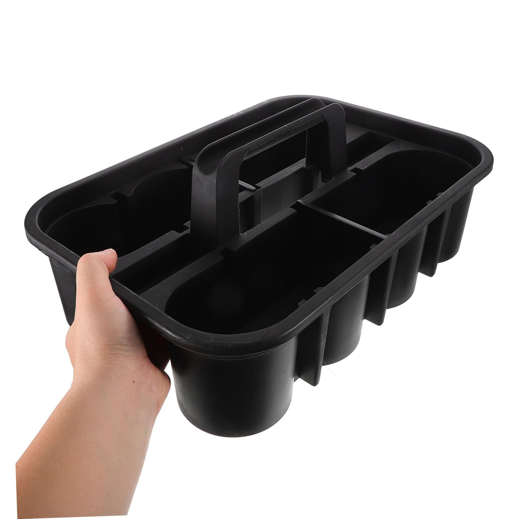 Cesta de Limpieza con Compartimentos Organizador de Herramientas de Limpieza Portátil Cesta de Plástico Resistente con Automóviles