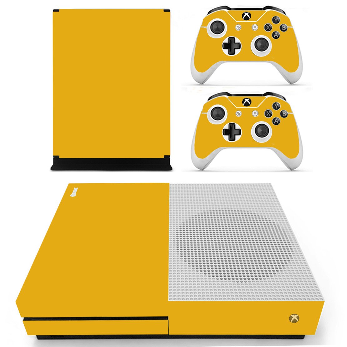 DOTBUY Vinyl Decal Full Body Skin Sticker For Microsoft Xbox One S Console And 2 Controllers And Kinect 2.0 (Carbon Fiber Black) — view 3
