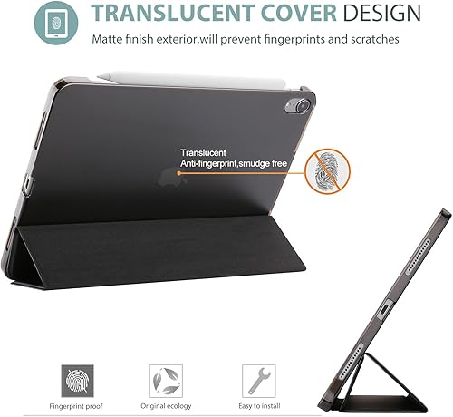 Miniatura 4 de ProCase Funda inteligente para iPad Air de 11 pulgadas M3 M2 2025 202410.9 Air 5 4 generación 2022 2020, funda protectora para Air 5 4, color negro