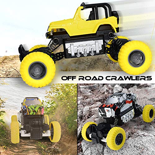KULARIWORLD RC Cars Rechargeable Remote Control Car Off Road Truck Hobby RC Crawlers Toy for Kids Boys Girls Gift 27 MHz High Speed Stunt Vehicle with 2 Rechargeable Batteries