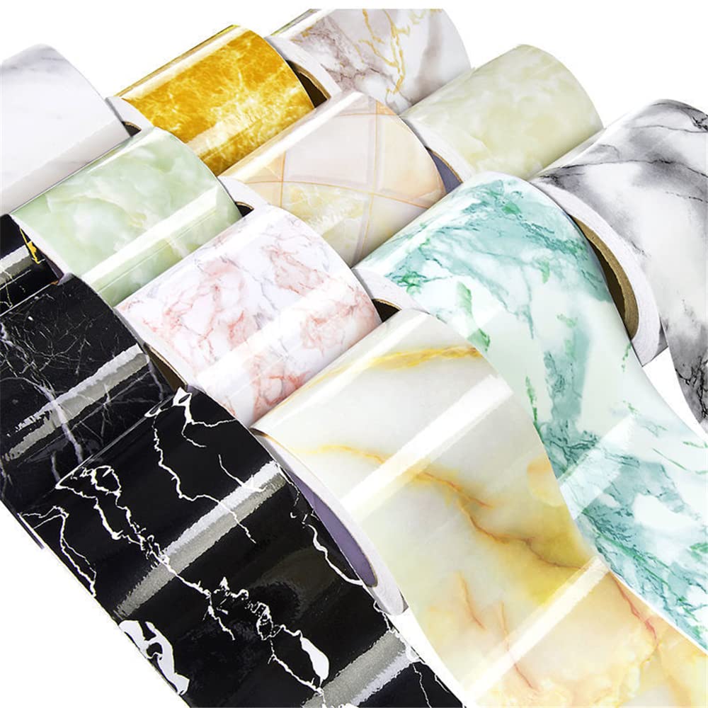 Frises Autocollantes DéCoratives Bordure De Papier Peint Frise Murale Adhesive Pour Cuisine, Salle De Bains,Chambre DéCoration Murale Fissure De Cendres 15cm X 500cm