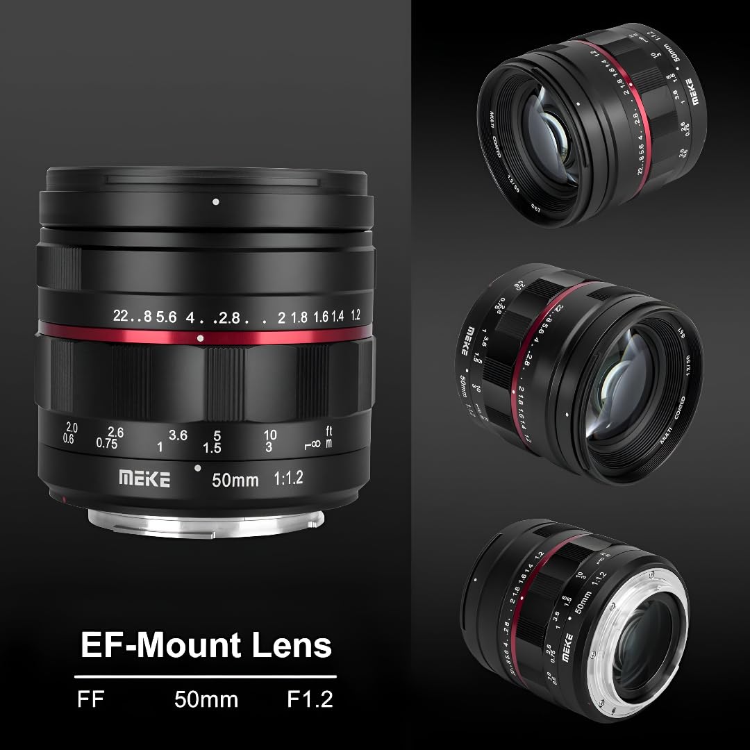 MEIKE 50mm f/2.1 & 24mm f/2.1 レンズセット Amazon | Meike 50mm F1.2 キヤノンEFマウント MK50F12EF メイケ Canon