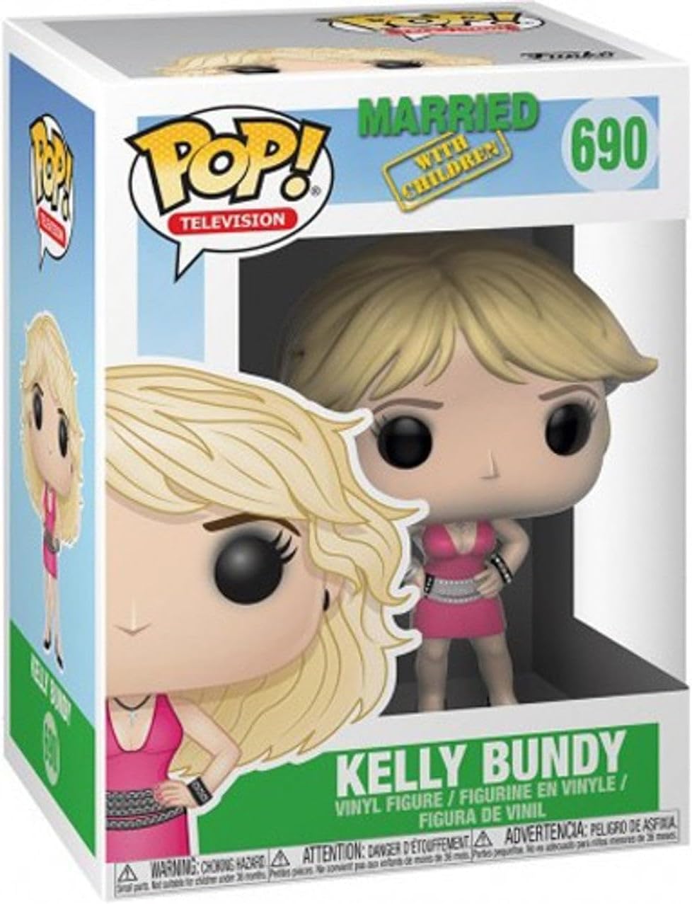 Funko Pop Television: Married with Children - Kelly Bundy - Pink, Blonde - 2 Count - 3.75 Inches - Glossy Finish - Solid Pattern - Modern Style - Vinyl Figure - Figurine