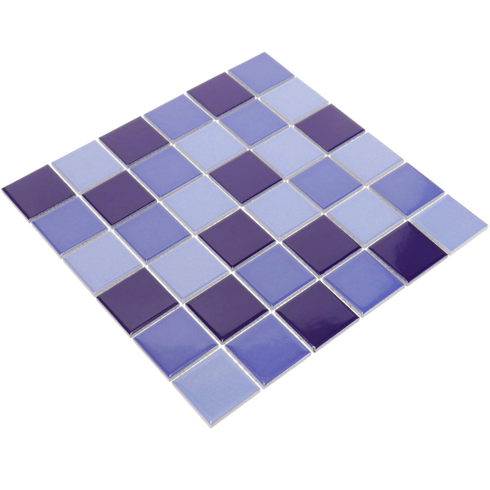 Carrelage piscine céramique bleu lac lot de 48 pièces 36 carreaux