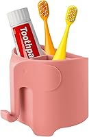 Vista 10 de RyanLemon Soporte para cepillo de dientes con diseño de elefante para niños pequeños, con ventosa. Lindo soporte para cepillo de dientes para niños