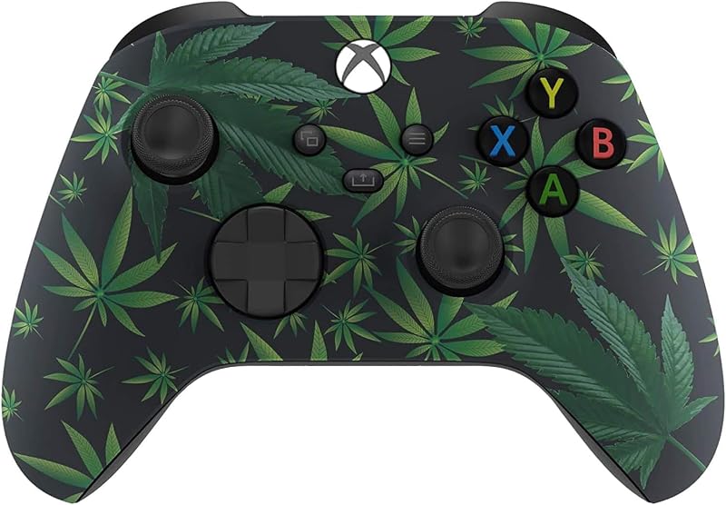 Controlador inalámbrico Controllerzz personalizado para Microsoft Xbox Series X/S y Xbox One - Tacto suave personalizado - Controlador Xbox Series X/S personalizado (X/S Weeds)