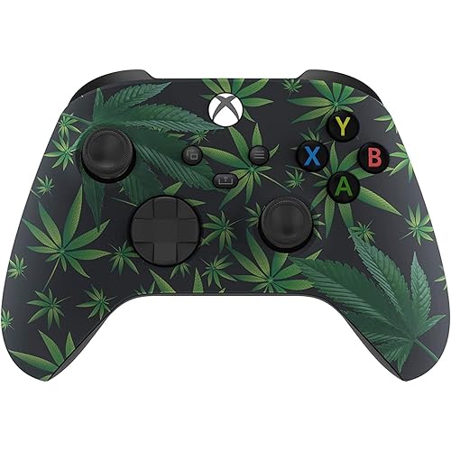 Custom Controllerzz Wireless Controller for Microsoft Xbox Series X/S & Xbox One - Custom Soft Touch Feel - Custom Xbox Series X/S Controller (X/S Weeds)