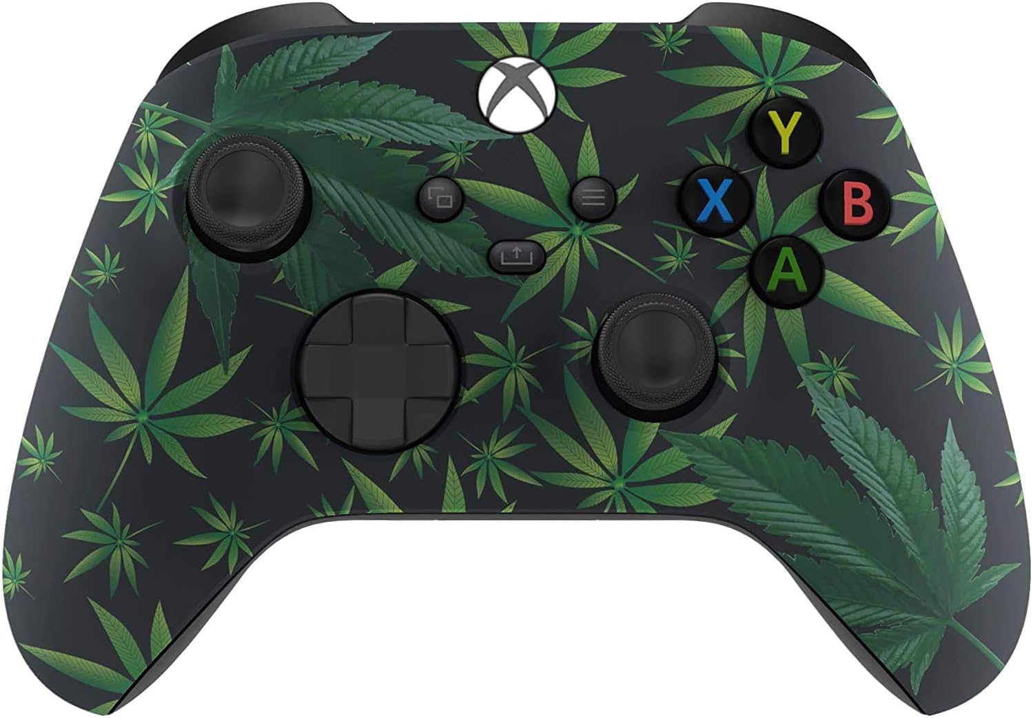 Custom Controllerzz Wireless Controller for Microsoft Xbox Series X/S &amp; Xbox One - Custom Soft Touch Feel - Custom Xbox Series X/S Controller (X/S Weeds)