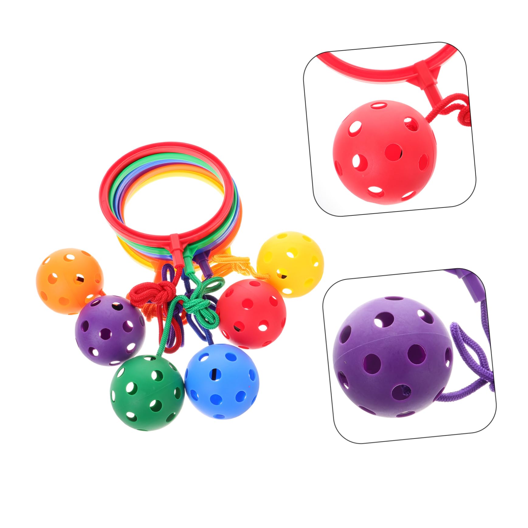 INOOMP 6pièces Jump Balle Jouet De Saut pour Garçon Fille Lot de Activité De Plein Air Intérieur Et Coordination