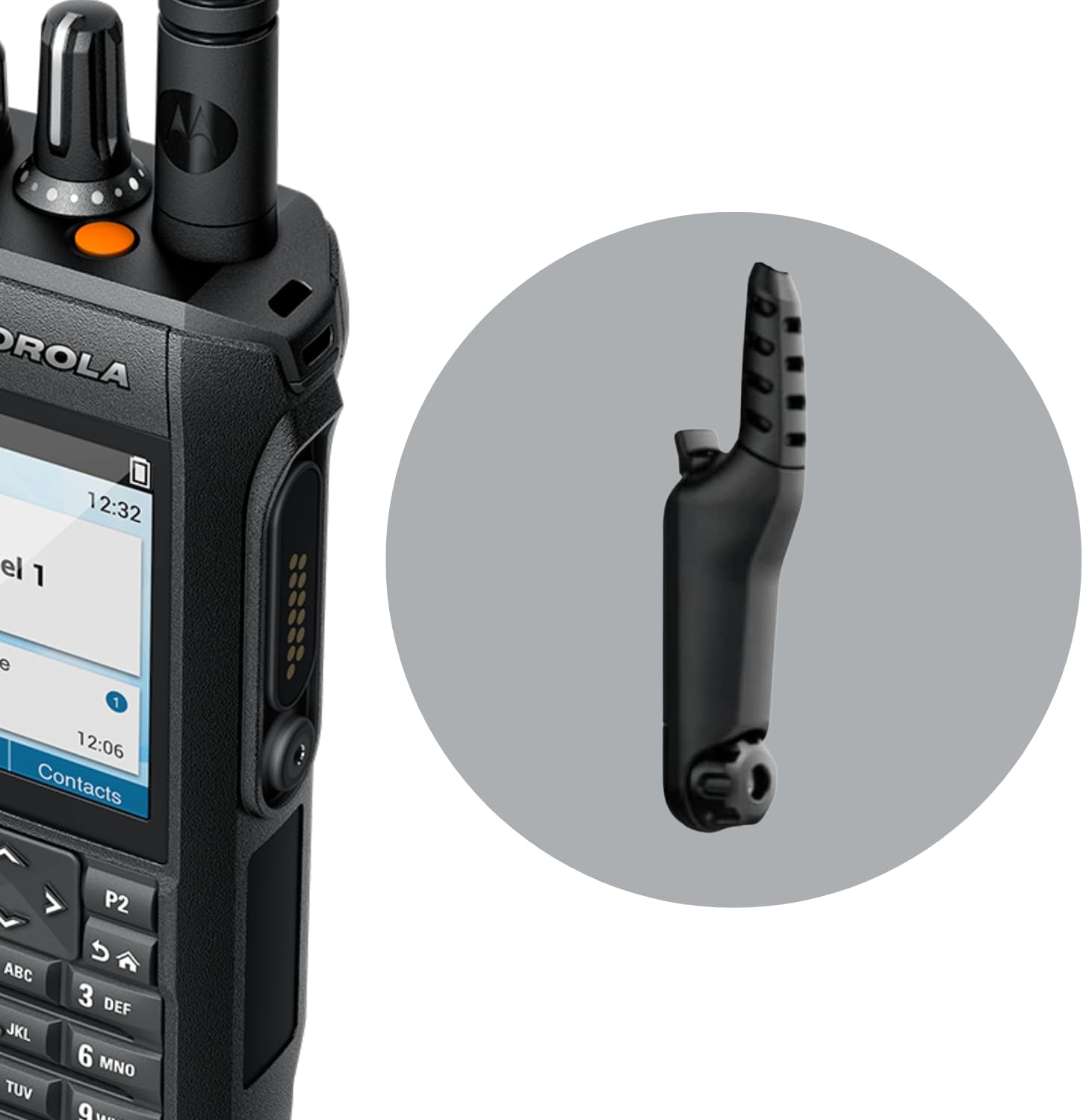 SHEEPDOG MICROPHONES Earhook Earpiece with Microphone, Compatible with Motorola R7, ION and MXP600, Black Cable (LMC-1EH-M20), Premium Headset