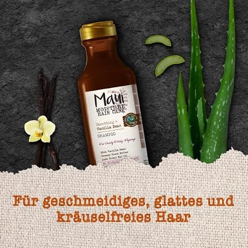 Glättendes Shampoo von Maui Moisture mit Vanille und Kakaobutter