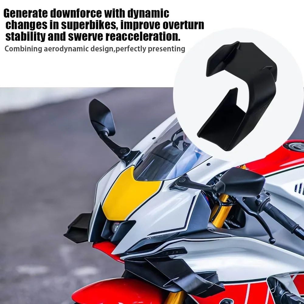Wingletów Motocyklowych Pasuje do YZF-R7 R7 YZF R7 YZFR7 2021 2023 przednie skrzydło aerodynamiczne lotki boczne Winglet Fairing motocykl stałe skrzydło Spoiler Przednie Aerodynamiczne Winglety