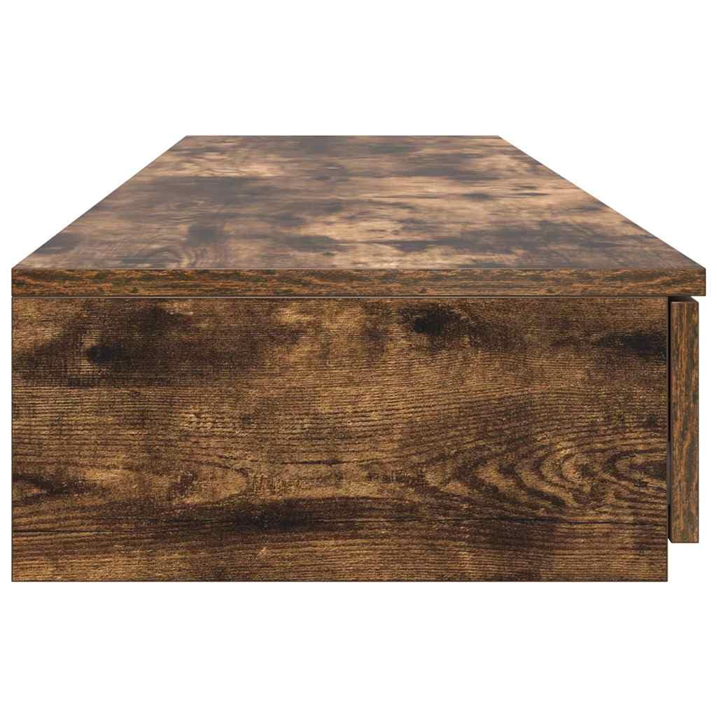 Cassetti da letto in rovere affumicato, 160 x 36,5 x 16,5 cm, 4 cassetti push-to-open, comodino durevole per camera da letto, proprietari di case moderne