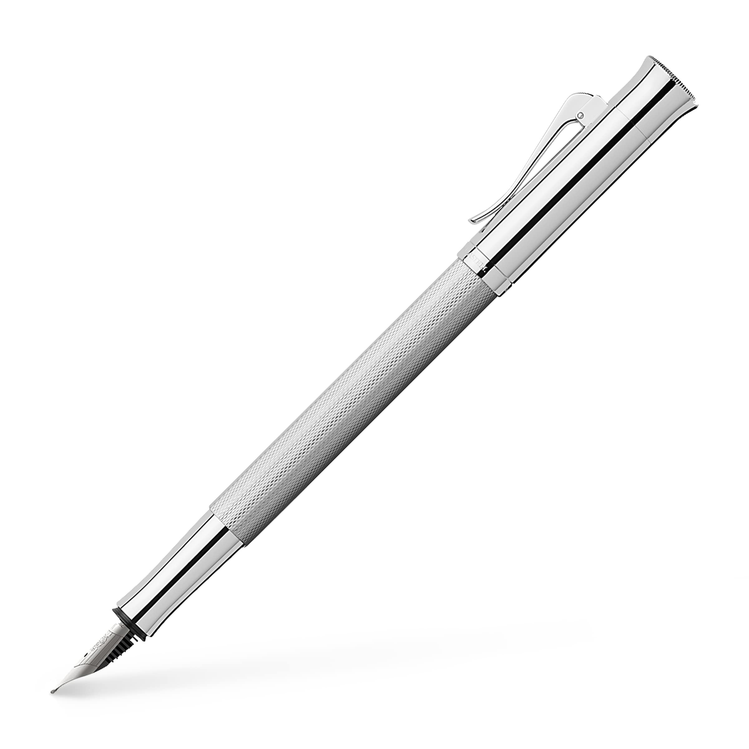 Graf von Faber-CastellGuilloche Fountain Pen, Rhodium trim, 146590 - F