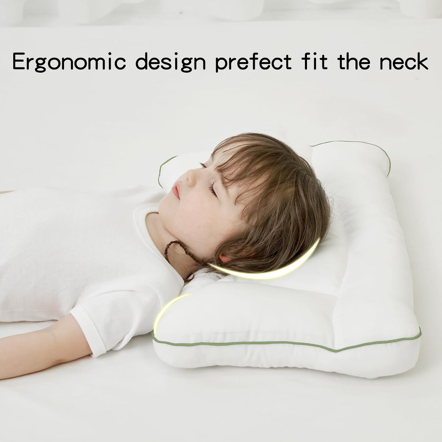 Reidio 1Pcs Toddler Pillows with Removable Soft Pillowcase Kids Pillows for Sleeping Ergonomic Design Machine Washable (3-8T, Yellow) - Image 5