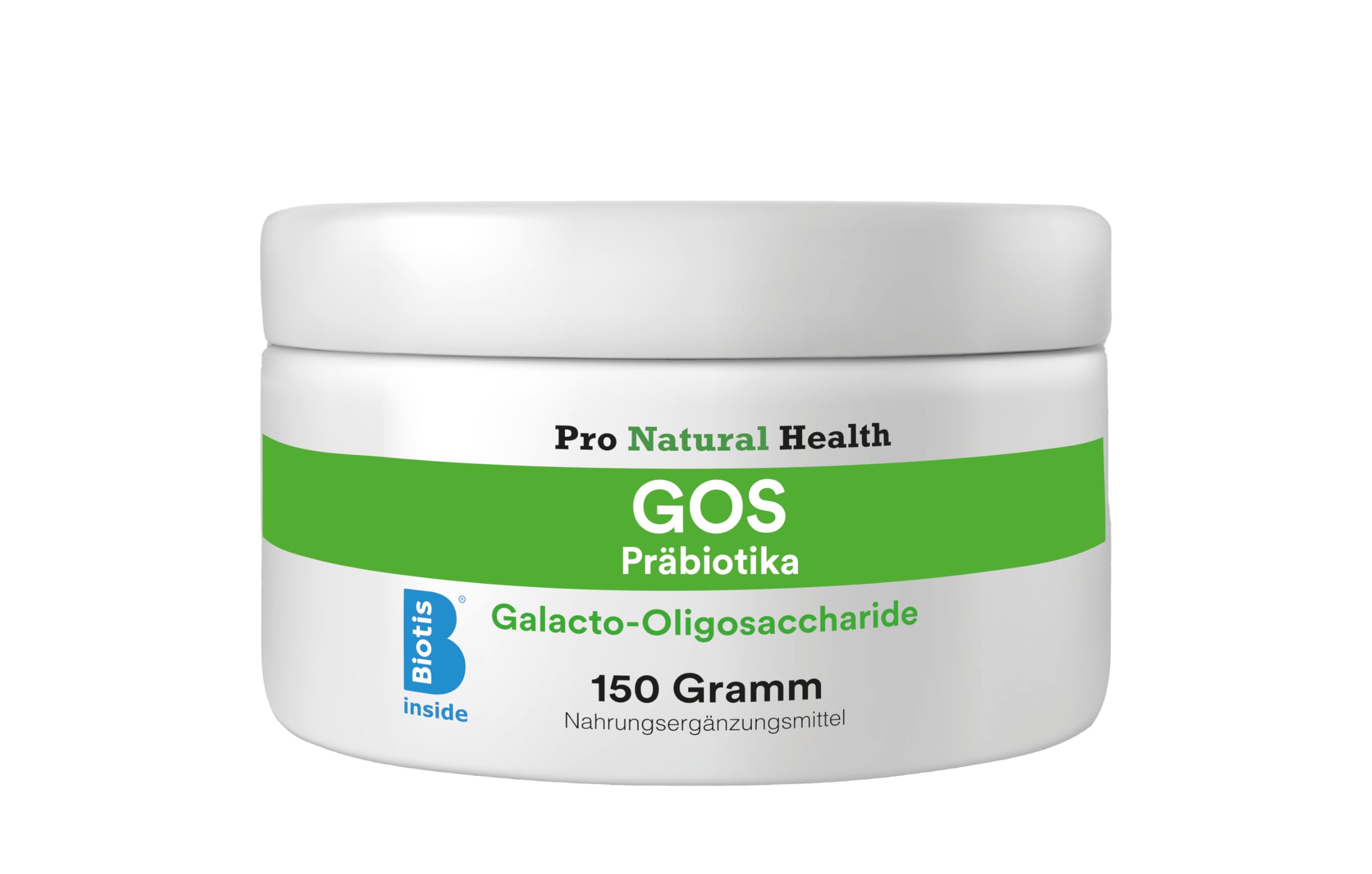 GOS – Galatto-oligosaccaridi polvere 150 g – Prebiotici ad alta purezza – integratore alimentare prebiotico senza additivi – 100% naturale – BIOTIS Inside – Halal & Kosher –