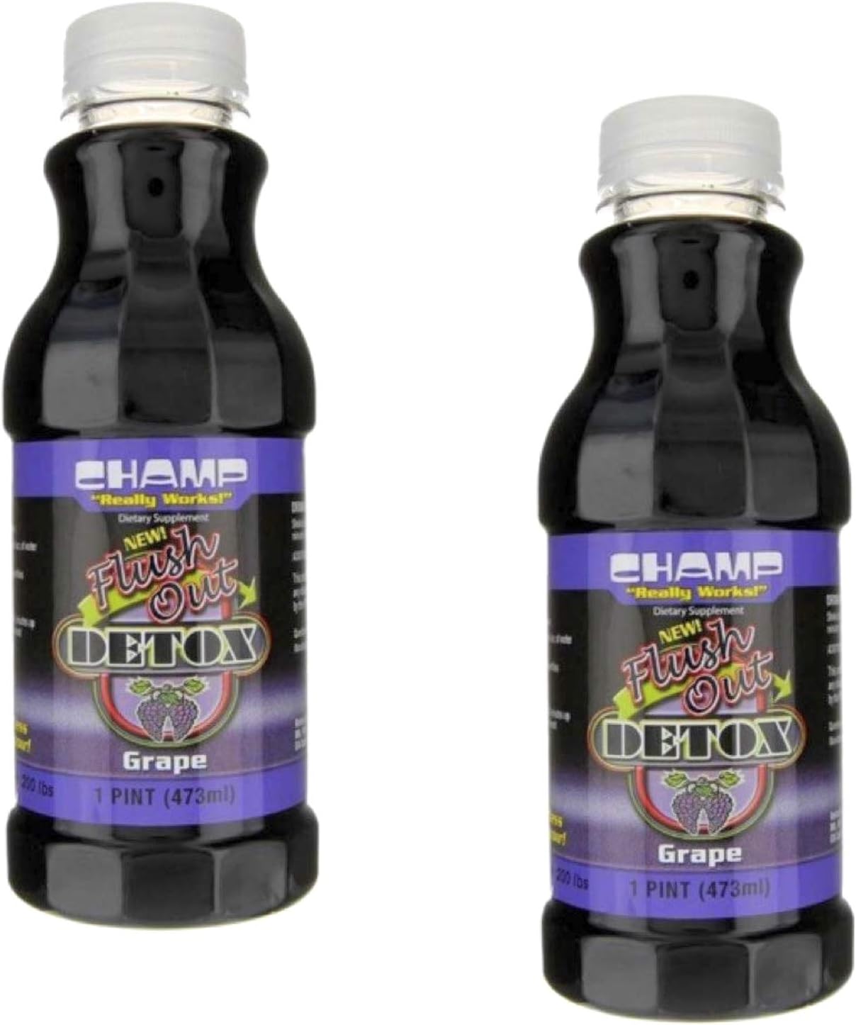 Champ Flush Out Detox Drink , Grape - 1 Pint (2 Count)