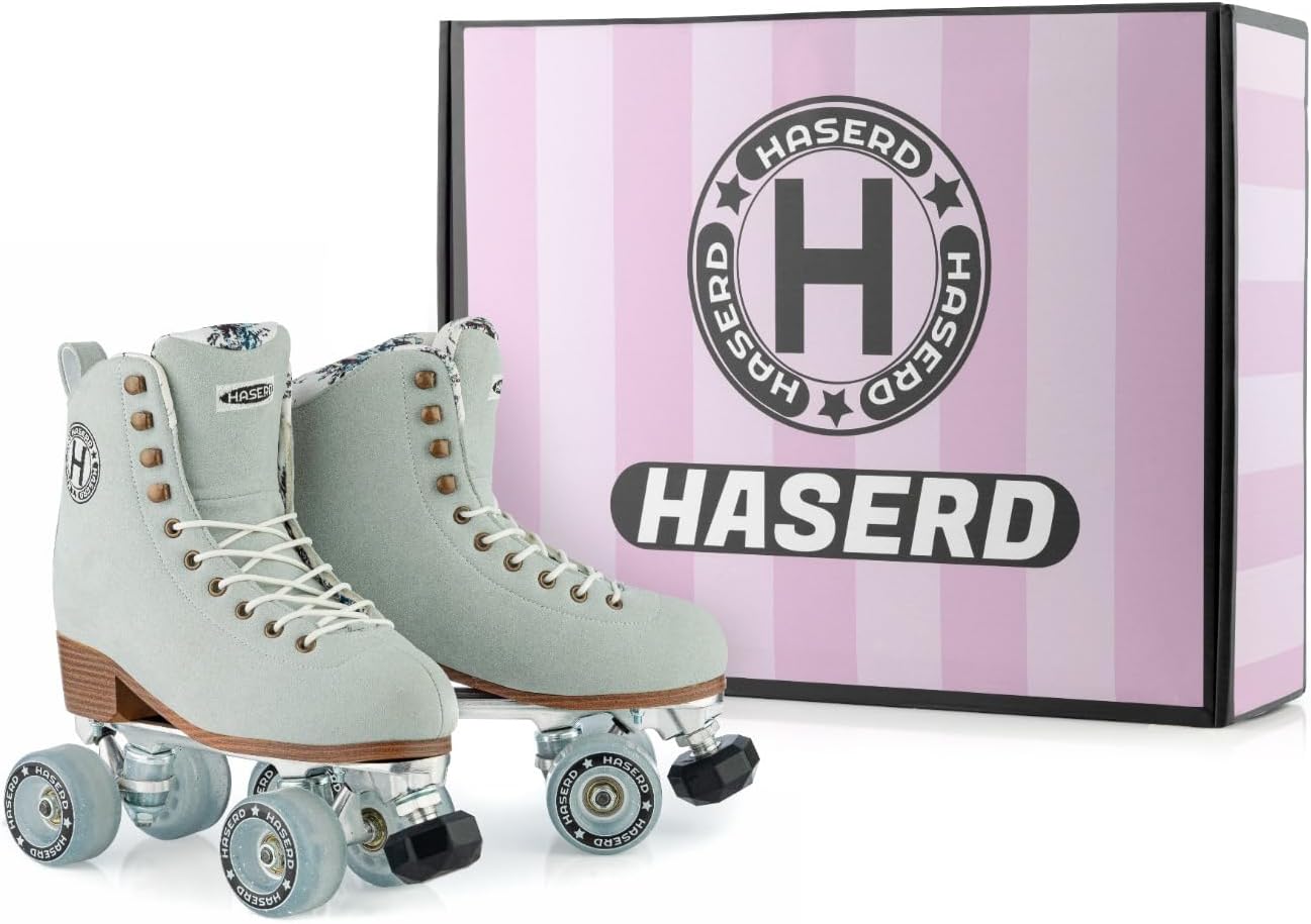 Roller Skates for Women and Girls - Roller Skates for Rink, Artistic and Rhythmic Skating Indoor and Outdoor High Top Classic Double Row Skate Shoes