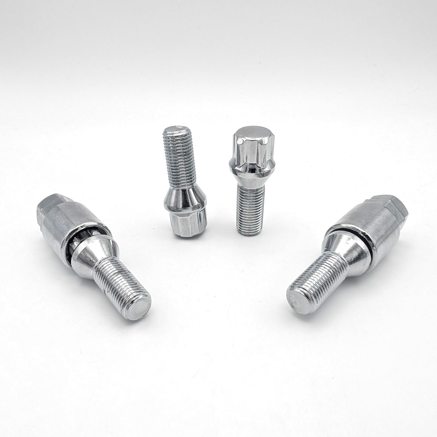 TRACER Set di bulloni per cerchione, antifurto, M14 x 1,5, 28 mm, attacco conico cromato con 2 chiavi compatibili con Audi, VW, Seat, Skoda, Opel, BMW
