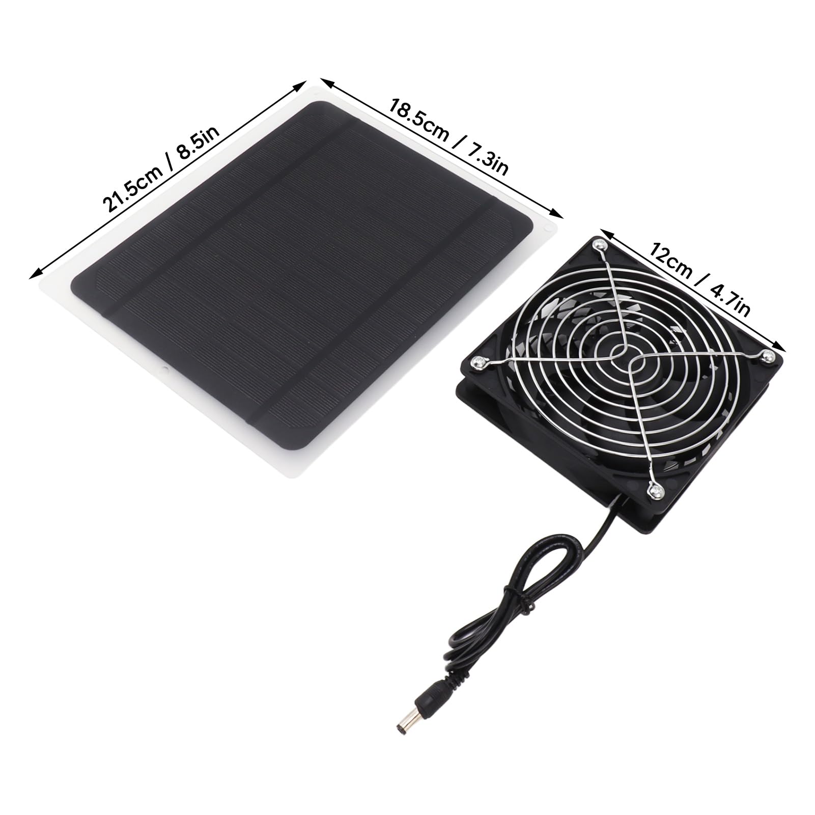 Dachboden-Abluftventilator, Solarpanel-Ventilator-Set, 10 W, Wetterfester, Solarbetriebener Ventilator Für Die Belüftung in Kleinen Hühnerställen, Gewächshäusern, Schuppen, Effiziente Kühllösung
