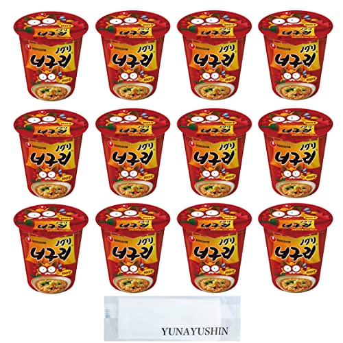 ノグリラーメンカップ ノグリうどん 12個 YUNAYUSHINお手拭きセット | 韓国カップ麺 あともう一品にちょうど良いサイズ 非常食 保存食 夜食に丁度良い量 【商標登録番号 第6684394】 - YUNAYUSHIN - 商品画像