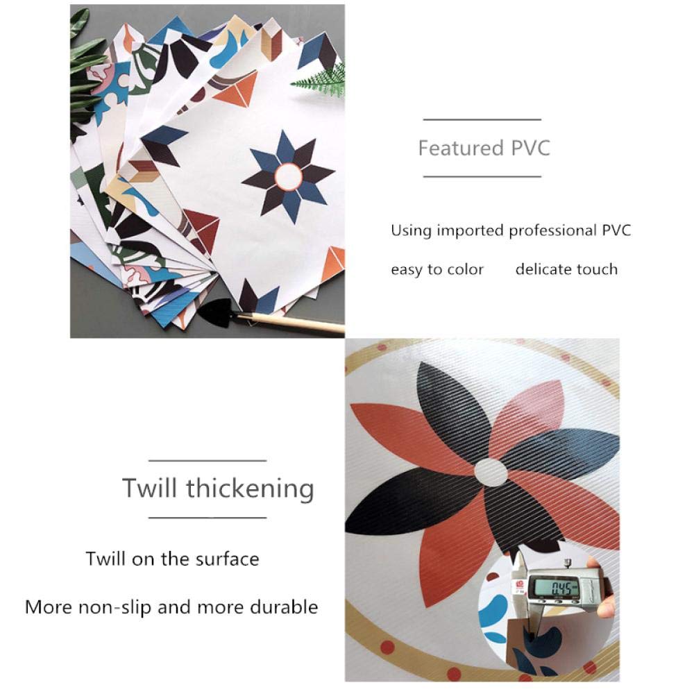 Pegatinas de azulejos coloridas navideñas impermeables pegatinas de pared DIY autoadhesivas autoadhesivas retro cuadrados para decoración de muebles de cocina baño 30 cm x 30 cm x 16 piezas