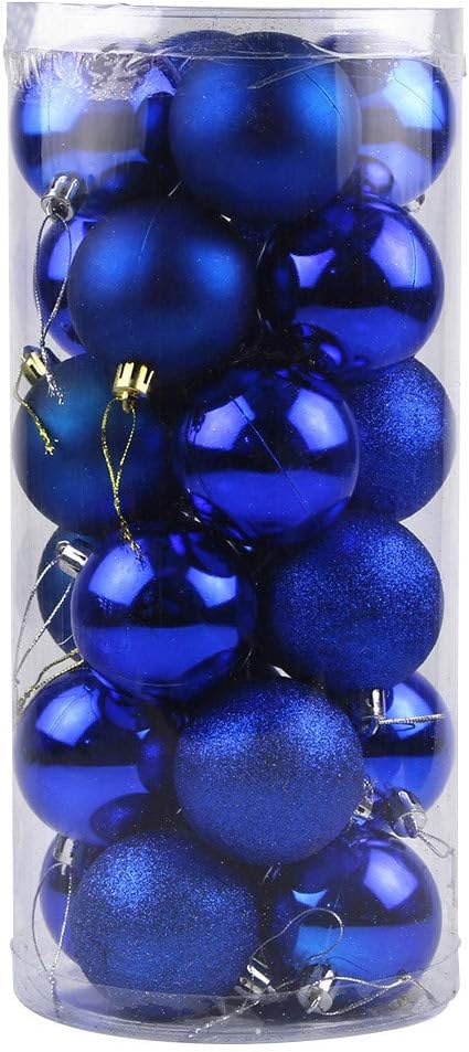 Hemlock 34PC Xmas Tree Ball Ornament Decor Christmas Hanging Ball Home Party Ornament (Navy)