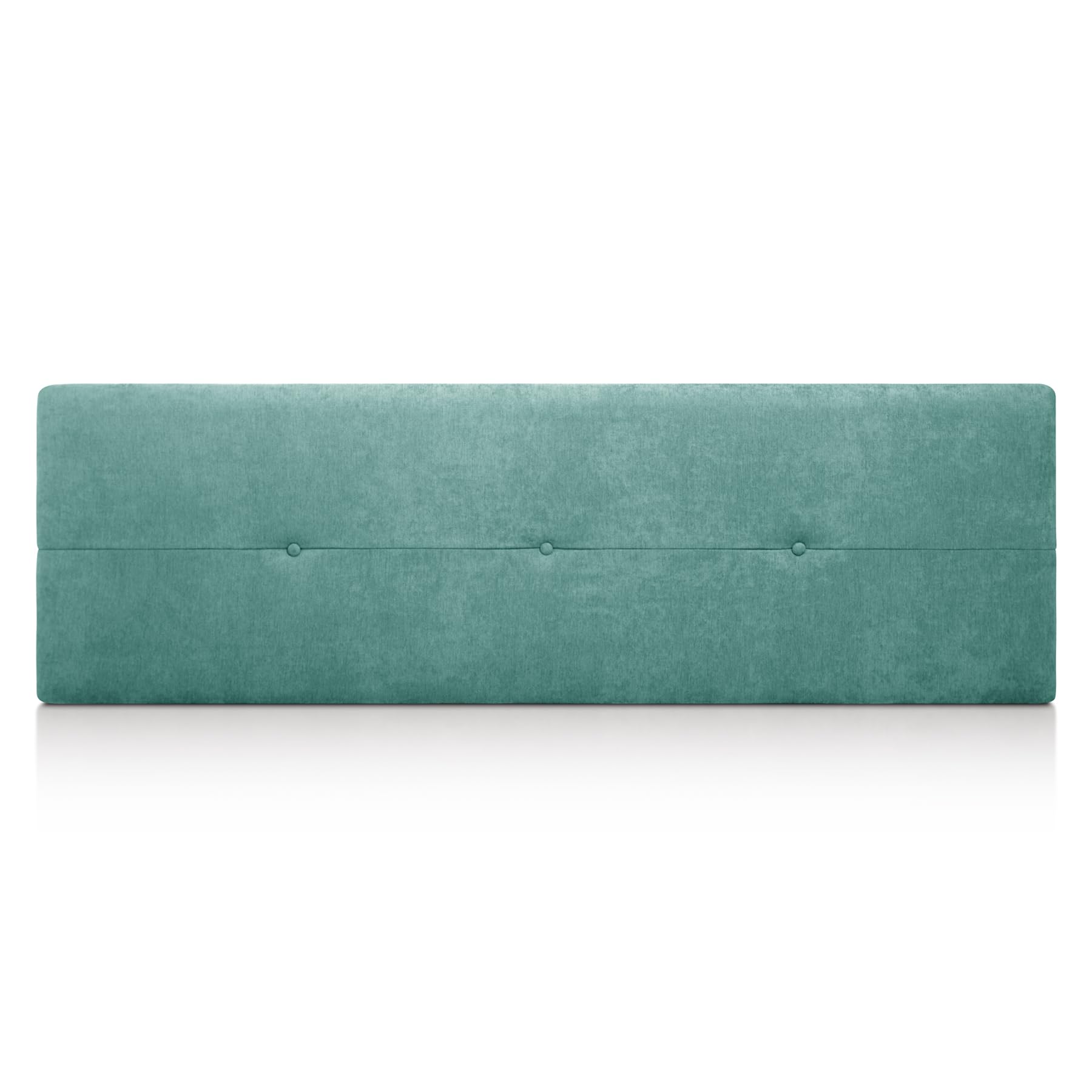 SUENOSZZZ - Cabecero de Madera Jazmin, tapizado Acolchado, en Tela Rio17 Color Turquesa Cabeceros Madera para Dormitorio | Cama Matrimonio | Cama Juvenil | Camas de 135 cm, 140 cm, 150 cm, 160 cm