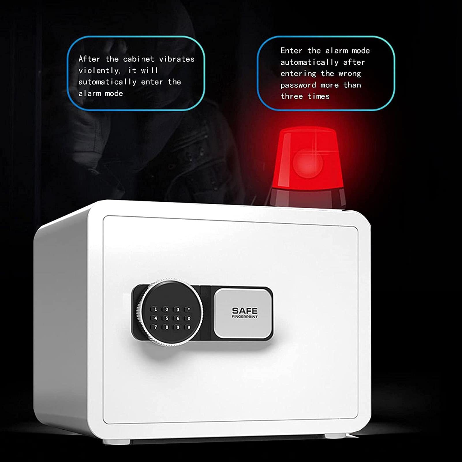 Cassetta di sicurezza, cassaforte ignifuga impermeabile con tastiera digitale, cassaforte con tastiera, cassaforte per armadietto, salvadanaio, per casa, ufficio, hotel, attività, gioielli, armi, con