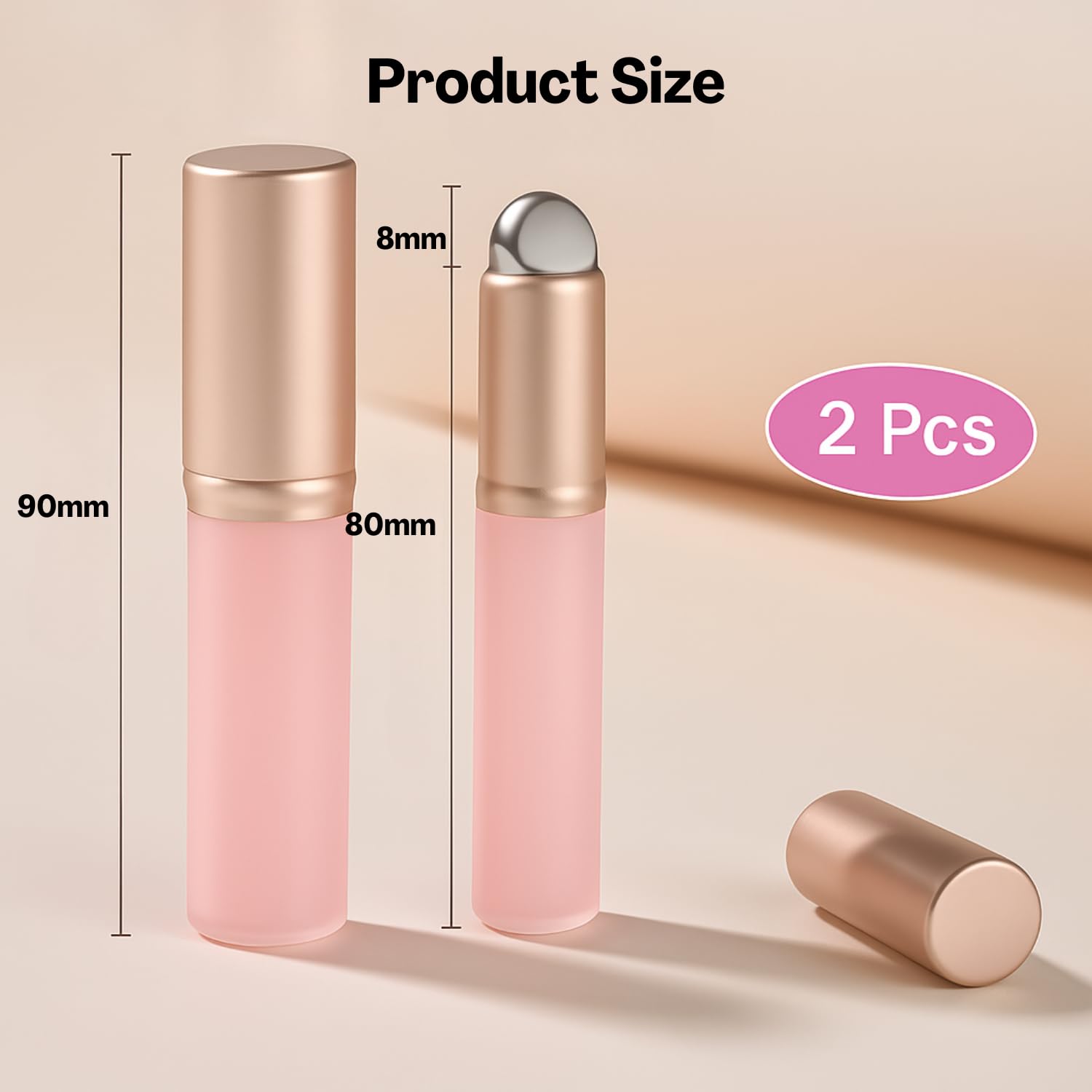 Flavizo 2 Pcs Silicone Lipstick Brush Applicator, Soft Flexible Lip Brushes for Lipstick Balm Gloss, Easy to Clean Lipstick Applicator and Concealer, Portable Lip Tool