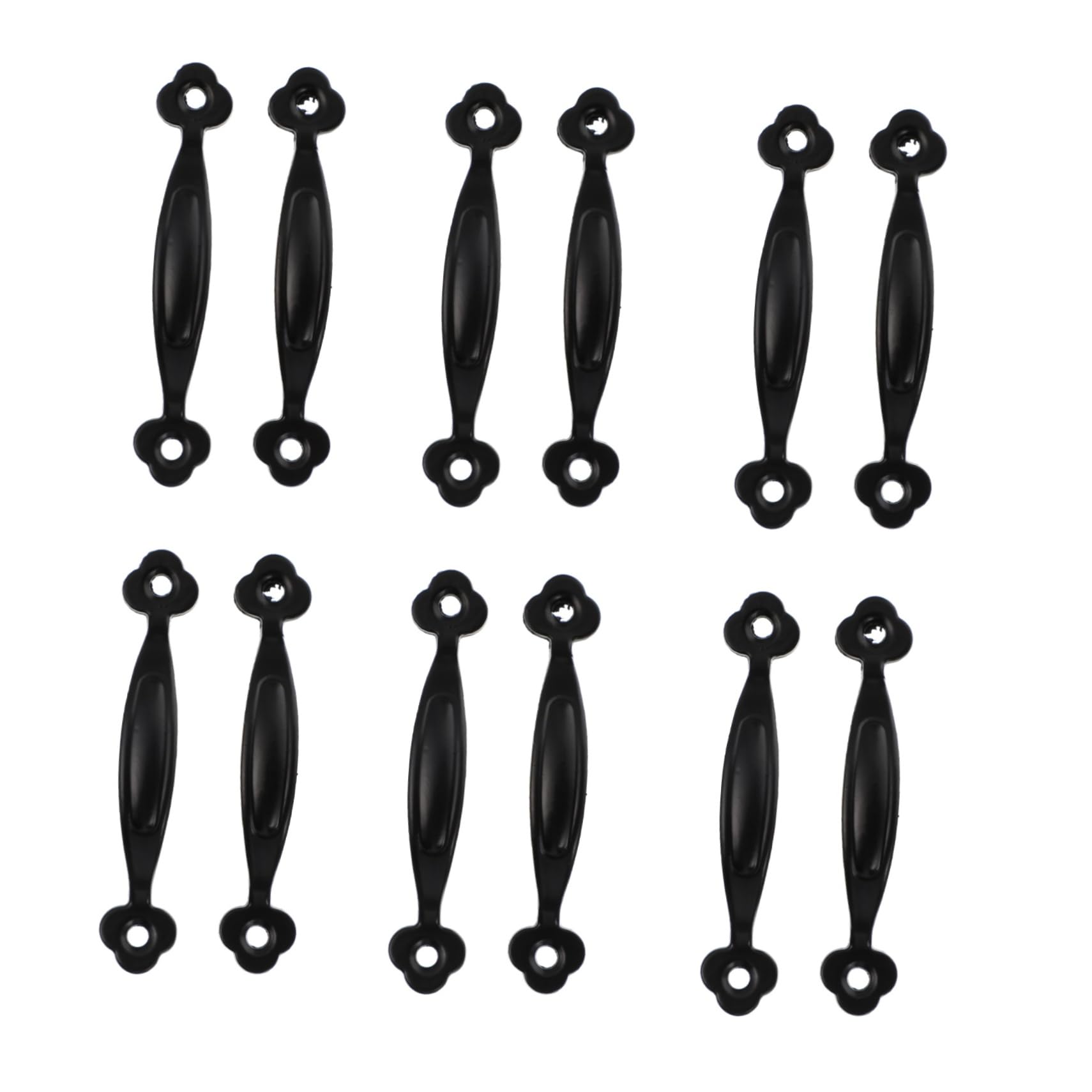 VILLCASE 12pcs Zinc Alloy Cabinet Handles and Vintage Furniture Drawer Knobs Black Metal Cupboard Door Pulls for Wardrobe and Dresser Decorative Use